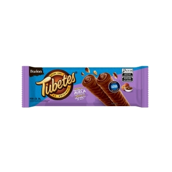TUBETES ROL WAFER BAU RECH AVELACOB CHOC 80G - BARION C/ 34