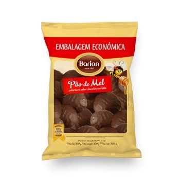 PAO DE MEL COB SABOR CHOC 300G - BARION C/20