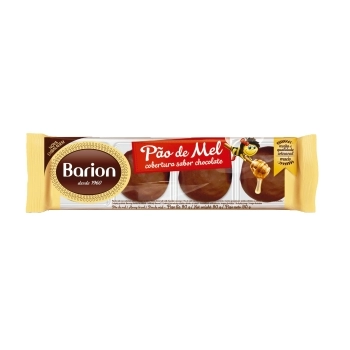 PAO DE MEL COB SABOR CHOC 90G - BARION C/30